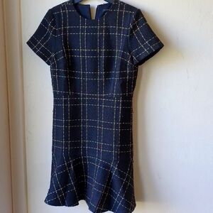 Ann Taylor Dress size 8 Shimmer Tweed Flounce Flare